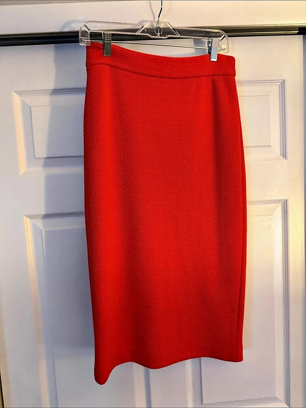 Ann Taylor Geometric Midi Skirt in Red Size 6 New